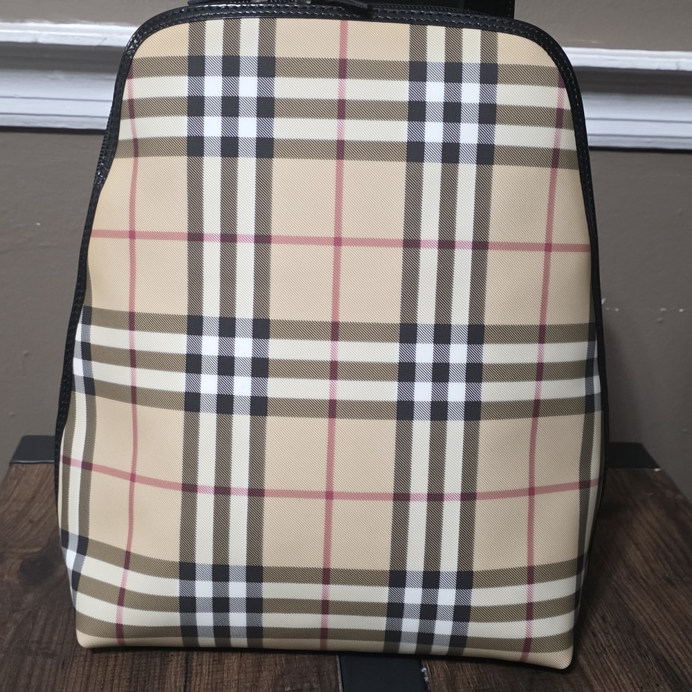 Burberry Rare VINTAGE Beige Nova Check Canvas Backpack COA INCLUDED!